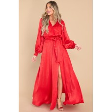 Settle The Score Red Maxi Dress
