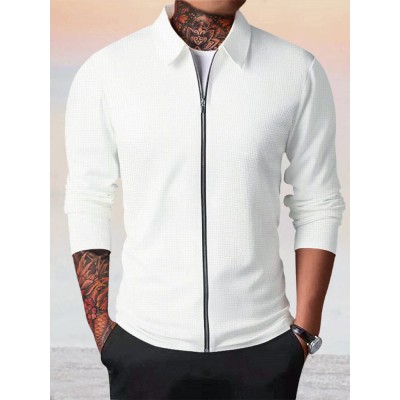 Casual Breathable Waffle Jacket