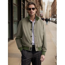 Casual Contrast Collar Jacket