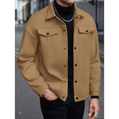 Casual Stylish Button Down Lapel Jackets